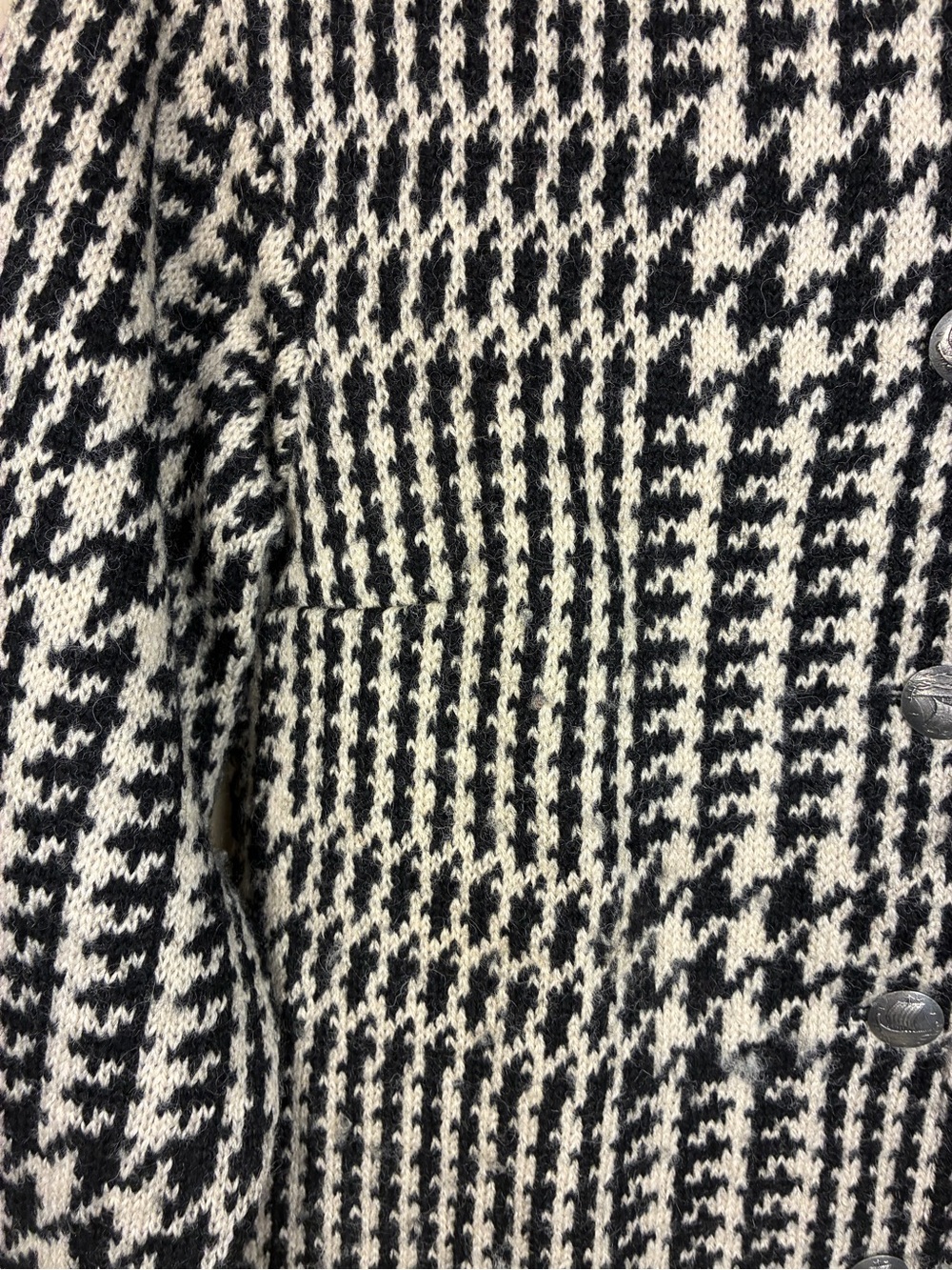 VTG Original Iceland Sweden 100% Scandinavian Lambs Wool Cardigan Sweater - Picture 4 of 16